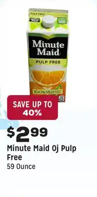 Grocery Outlet Oj Pulp Free offer