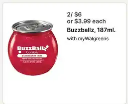 Walgreens Buzzballz, 187ml offer