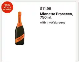 Walgreens Mionetto Prosecco, 750ml offer