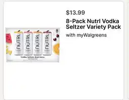 Walgreens 8-Pack Nutrl Vodka Seltzer Variety Pack offer