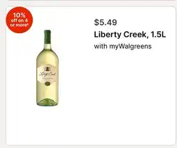 Walgreens Liberty Creek, 1.5L offer