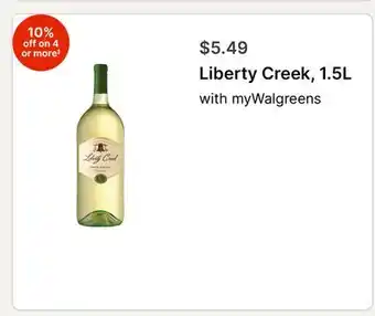 Walgreens Liberty Creek, 1.5L offer