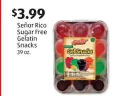 Aldi Señor Rico Sugar Free Gelatin Snacks offer