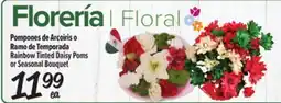 El Super Fresh Rainbow Tinted Daisy Poms or Seasonal Bouquet offer