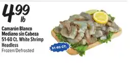 El Super Fresh 51-60Ct. White Shrimp Headless offer
