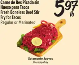 El Super Fresh Fresh Boneless Beef Stir Fry for Tacos offer
