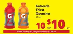 Vallarta Supermarkets Gatorade Thirst Quencher offer