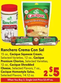 Vallarta Supermarkets Ranchero Crema Con Sal offer