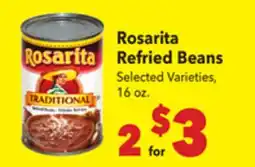 Vallarta Supermarkets Rosarita Refried Beans offer