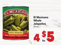 Vallarta Supermarkets El Mexicano Whole Jalapeños offer