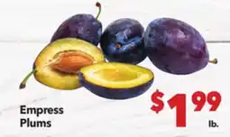 Vallarta Supermarkets Empress Plums offer