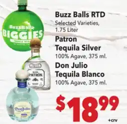 Vallarta Supermarkets Buzz Balls RTD Patron offer