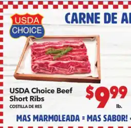 Vallarta Supermarkets USDA Choice Beef Short Ribs/COSTILLA DE RES offer