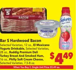 Vallarta Supermarkets Bar S Hardwood Bacon offer