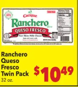 Vallarta Supermarkets Ranchero Queso Fresco Twin Pack offer