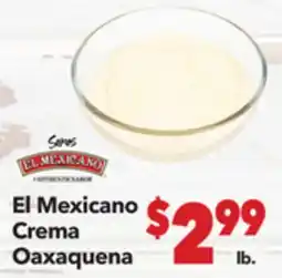 Vallarta Supermarkets El Mexicano Crema Oaxaquena offer