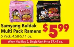 Vallarta Supermarkets Samyang Buldak Multi Pack Ramens offer