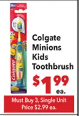 Vallarta Supermarkets Colgate Minions Kids Toothbrush offer