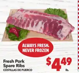 Vallarta Supermarkets Fresh Pork Spare Ribs offer