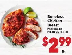 Vallarta Supermarkets Boneless Chicken Breast / PECHUGA DE POLLO SIN HUESO offer