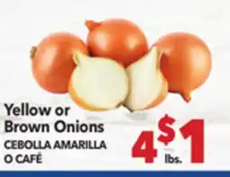 Vallarta Supermarkets Yellow or Brown Onions/CEBOLLA AMARILLA offer