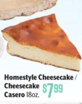 Vallarta Supermarkets Homestyle Cheesecake offer