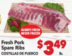 Vallarta Supermarkets Fresh Pork Spare Ribs offer