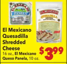 Vallarta Supermarkets El Mexicano Quesadilla Shredded Cheese offer