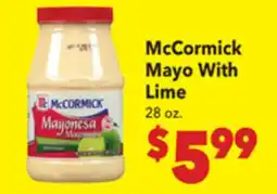 Vallarta Supermarkets McCormick Mayo With Lime offer