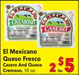 Vallarta Supermarkets El Mexicano Queso Fresco offer