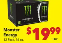 Vallarta Supermarkets Monster Energy offer