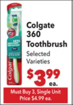 Vallarta Supermarkets Colgate 360 Toothbrush offer