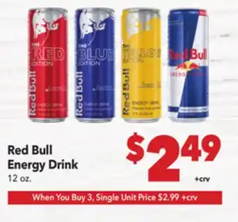 Vallarta Supermarkets Red Bull Energy Drink offer