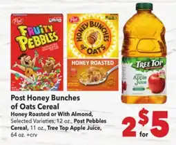 Vallarta Supermarkets Post Honey Bunches of Oats Cereal offer