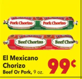 Vallarta Supermarkets El Mexicano Chorizo offer