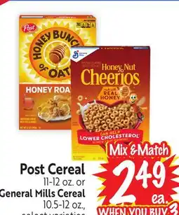 Foodmaxx Post Cereal 11-12 oz. or General Mills Cereal 10.5-12 oz offer