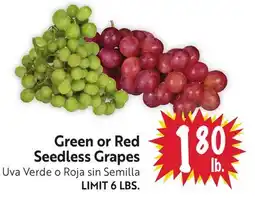 Foodmaxx Green or Red Seedless Grapes offer