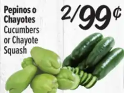 El Super Cucumbers or Chayote Squash offer