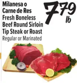 El Super Fresh Boneless Beef Round Sirloin Tip Steak or Roast offer