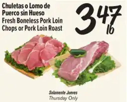 El Super Fresh Boneless Pork Loin Chops or Pork Loin Roast offer