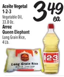 El Super 1-2-3 Vegetable Oil,33.8 Oz. Queen Elephant Long Grain Rice, 4 Lb offer