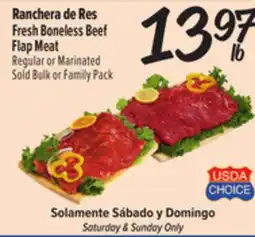 El Super Fresh Boneless Beef Flap Meat offer