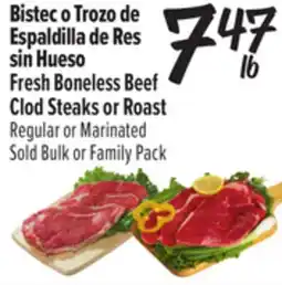 El Super Fresh Boneless Beef Clod Steaks or Roast offer