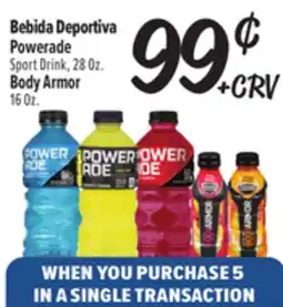 El Super Powerade Sport Drink, 28Oz. or Body Armor 16 Oz offer