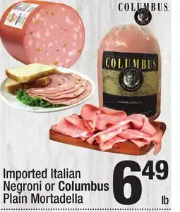 Super King Markets Italian Negroni or Columbus Plain Mortadella offer