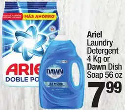 Super King Markets Ariel Laundry Detergent 4 Kg or Dawn Dish Soap 56 oz offer