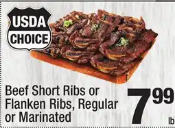 Super King Markets Beef Short Ribs or Flanken Ribs, Regular or Marinated offer