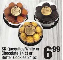 Super King Markets SK Quequitos White or Chocolate 14 ct or Butter Cookies 24 oz offer