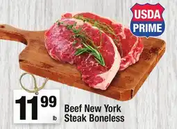 Super King Markets Beef New York Steak Boneless offer