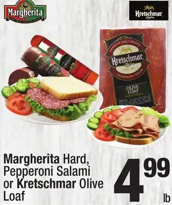 Super King Markets Margherita Hard, Pepperoni Salami or Kretschmar Olive Loaf offer